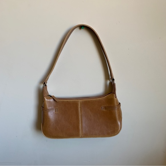 70s Tan Leather Mini Baguette - Picture 2 of 7